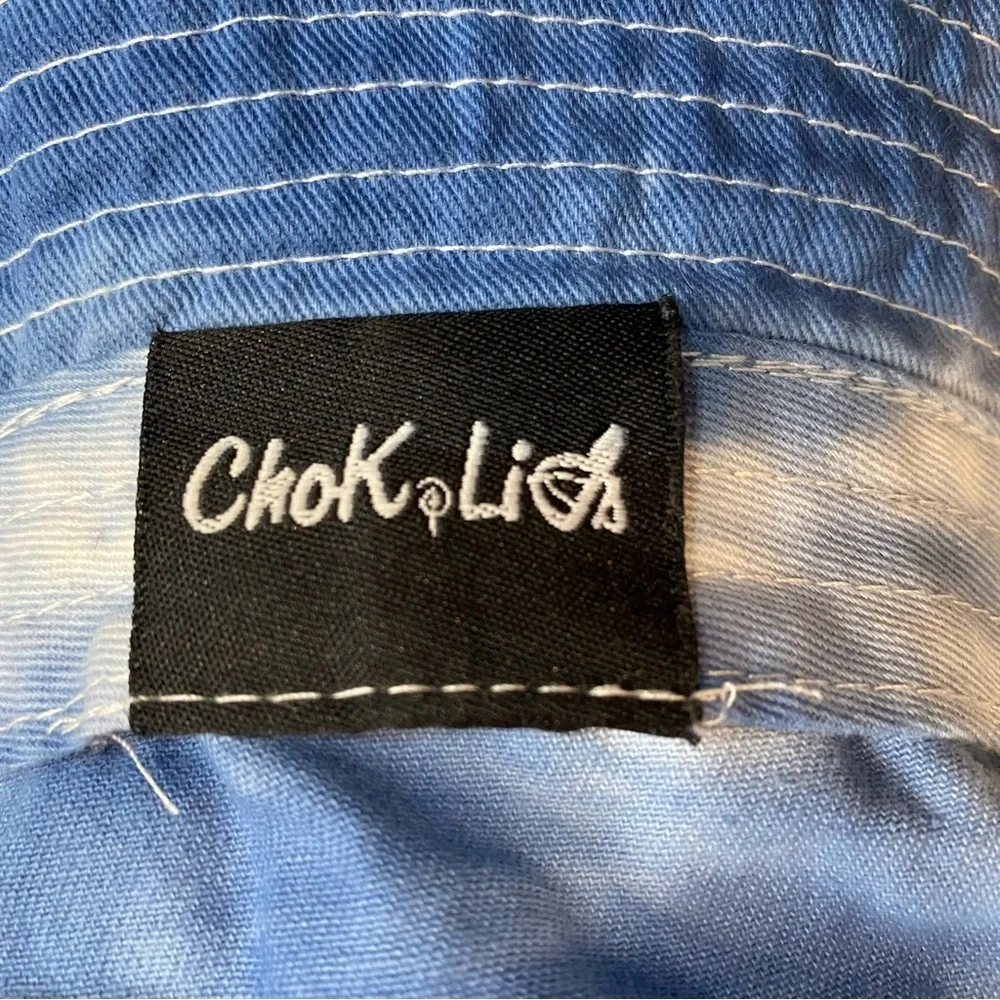 CHOK-LIDS Blue Tie-Dye Cotton adult Bucket Hat